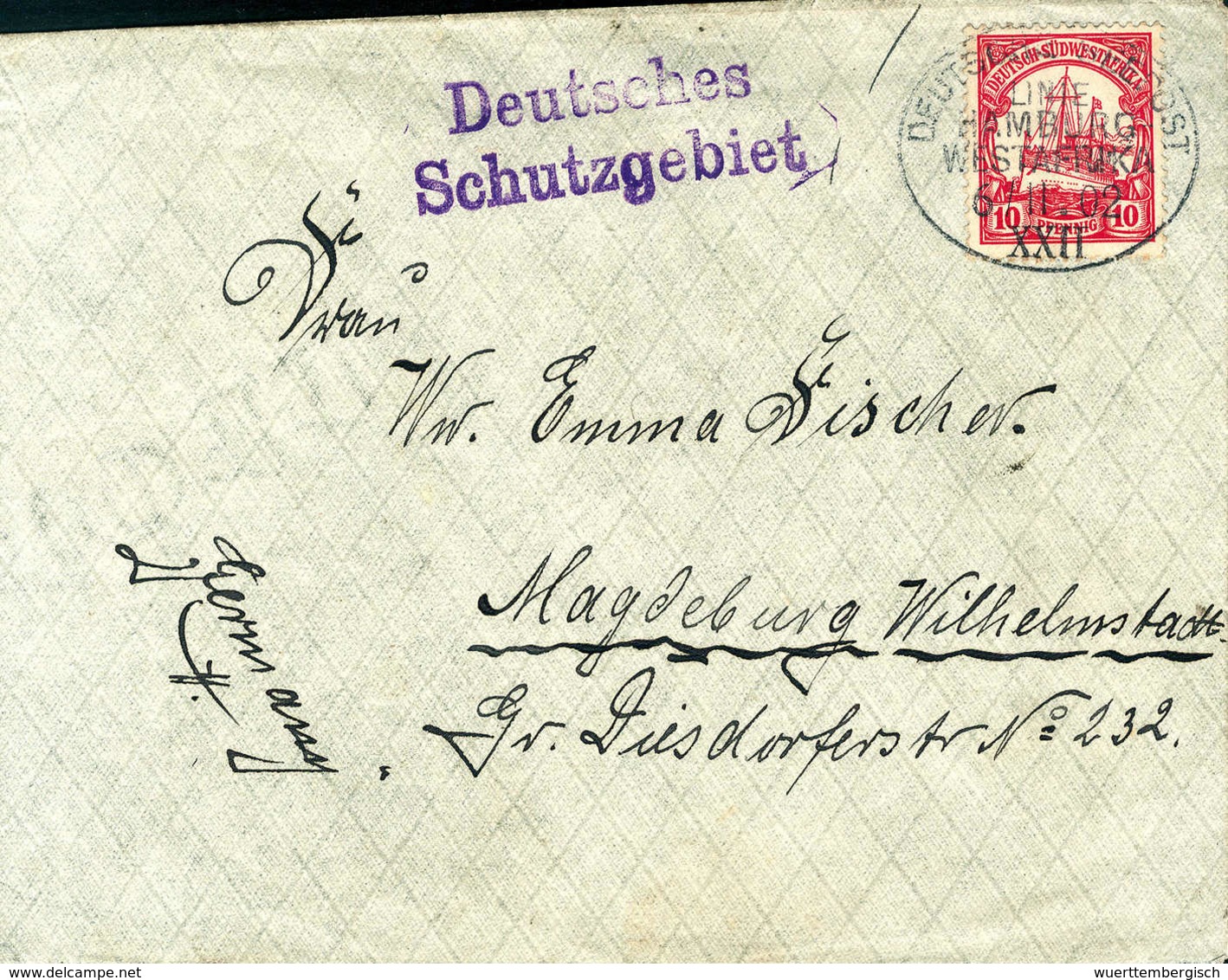 Beleg HAMBURG-WESTAFRIKA XII ("Ernst Woermann") 6/11 02, Klar Nebst Violettem L2 "Deutsches Schutzgebiet" Auf Schönem Be - Other & Unclassified