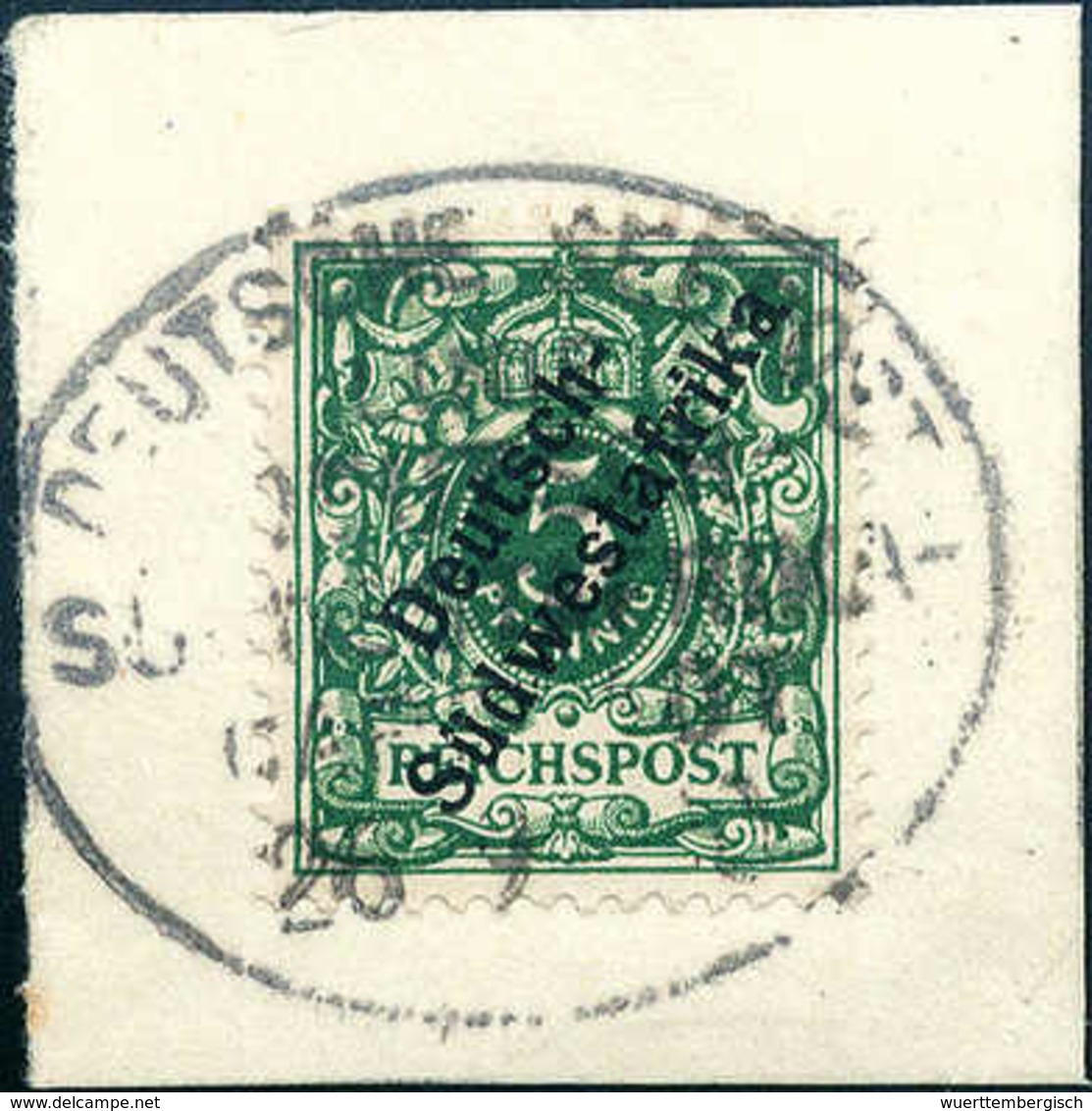 Briefst. DSWA - CAPSTADT, 5 Pfg., Tadelloses Bfstk. Mit Stempel LINIE DSWA - CAPSTADT 26/9 00 (Dampfer "Leutwein"). (Mic - Autres & Non Classés