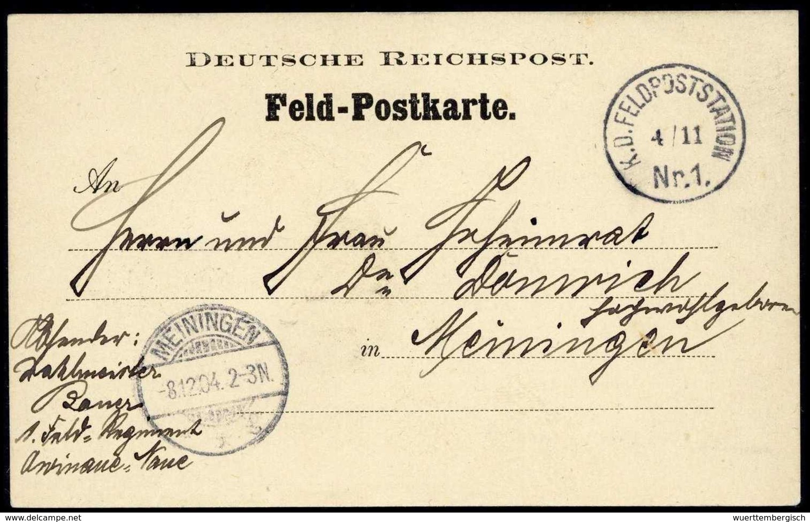 Beleg K.D.FELD-POSTSTATION Nr.1, Ideal Auf Schöner Vordruck-Feldpostkarte. - Other & Unclassified