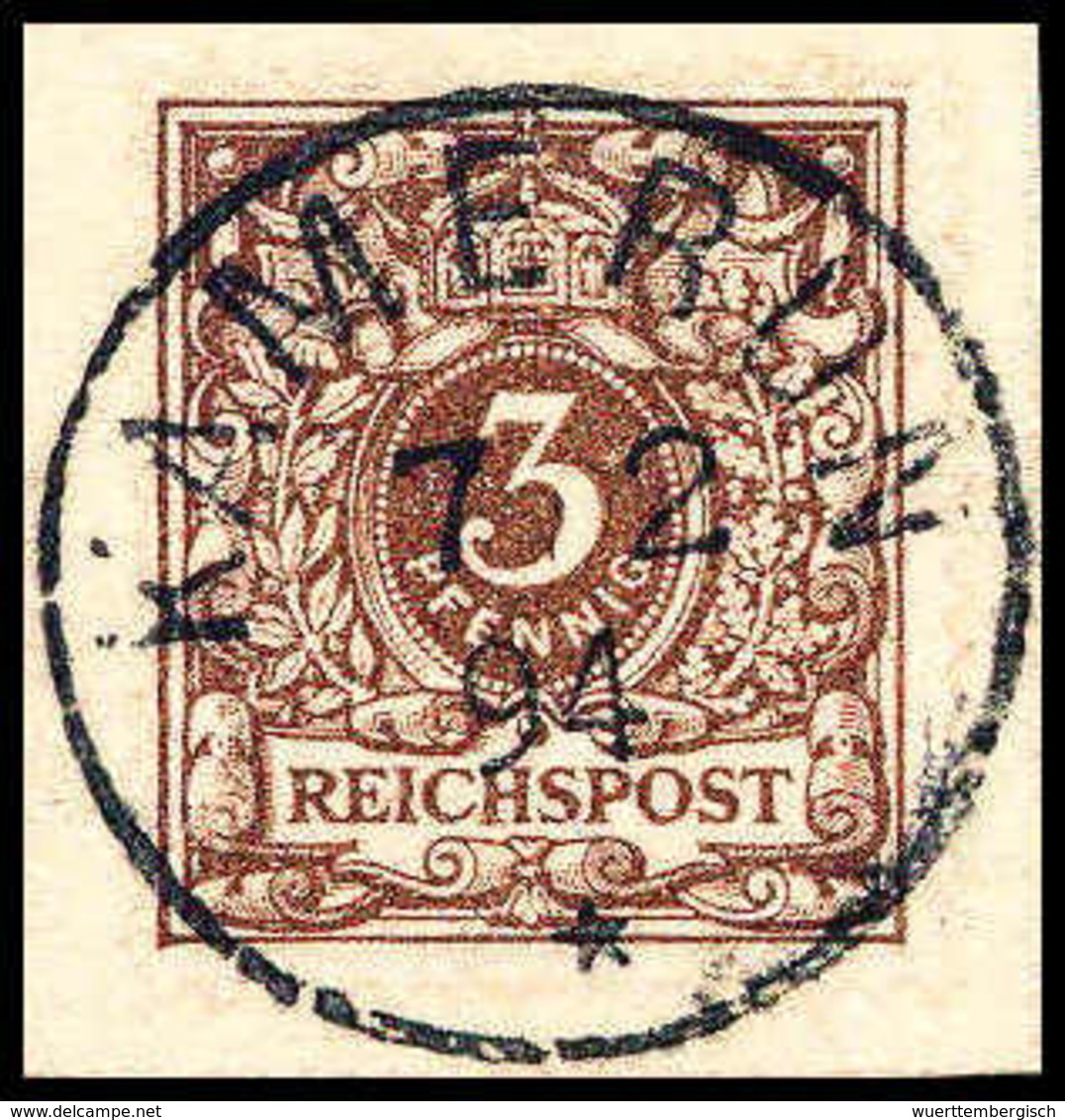 Briefst. 3 Pfg., Tadelloses Bfstk. Mit Klarem Und Genau Zentr. Stempel KAMERUN 1/2 94. Seltene Farbe (Urmarke Mi.45aa),  - Other & Unclassified