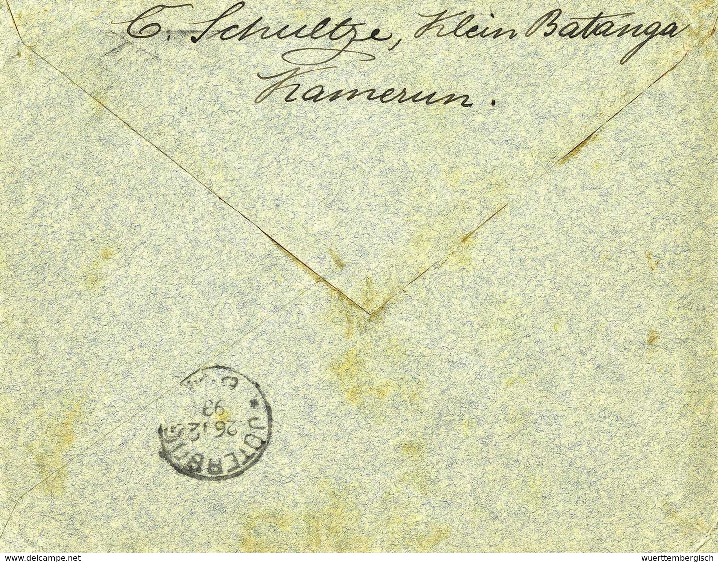 20 Pfg., Tieffarbige, Tadellose Einzelfrankatur Mit Klarem Stempel KAMERUN 22/11 93 Auf Brief Nach Jüterbog, Schiffsverm - Autres & Non Classés