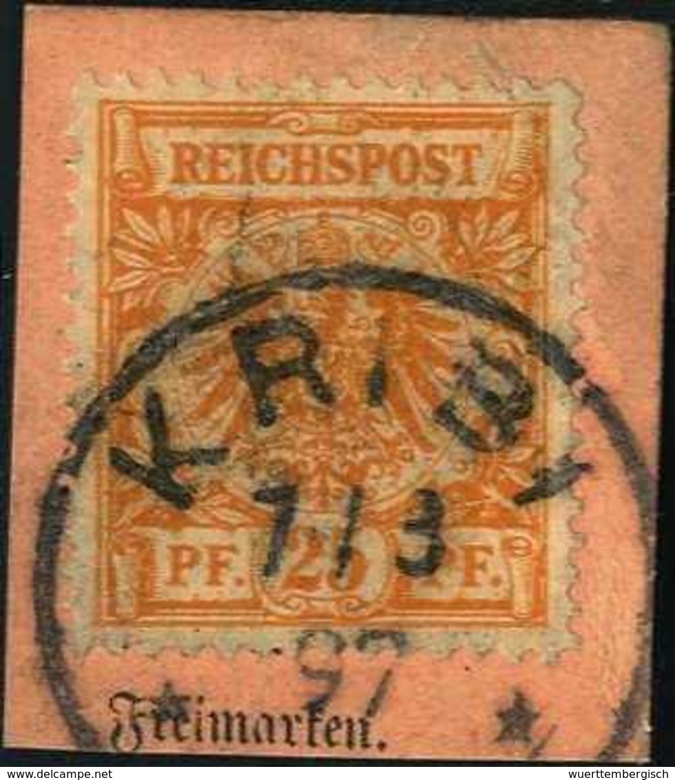 Briefst. 25 Pfg., Schönes Exemplar (etwas Bügig) Auf Seltenem PA-Abschnitt Mit Stempel KRIBI 7/3 97 (Dr.Steuer 2x).<br/> - Sonstige & Ohne Zuordnung