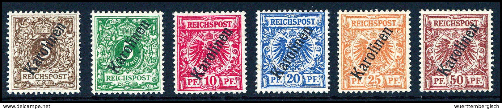 * 3-50 Pfg., Tadellos Ungebr. Serie.<br/><b>Katalogpreis: 180,-</b> (Michel: 1/6II) - Sonstige & Ohne Zuordnung