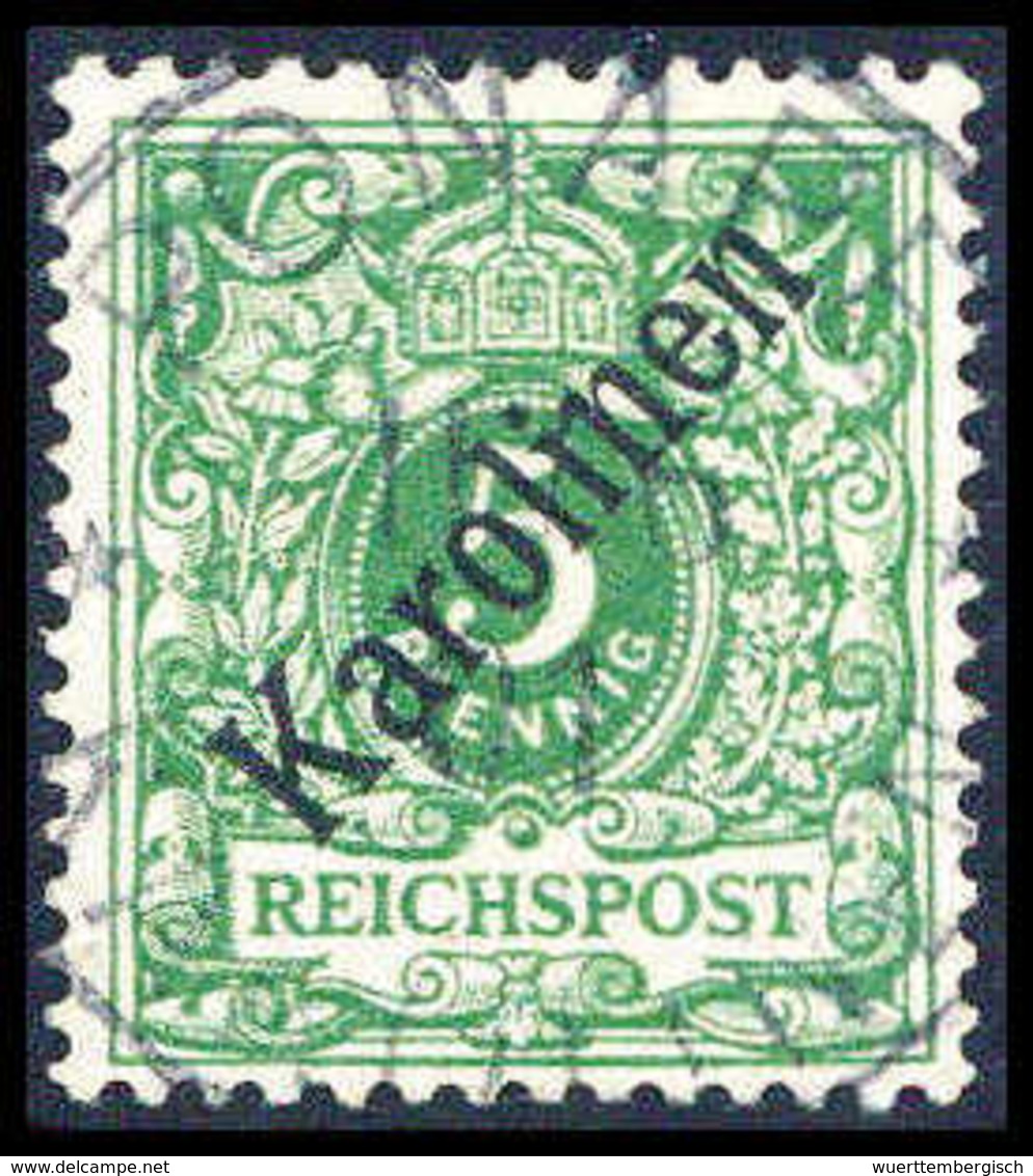 Gest. 5 Pfg., Tadelloses Exemplar Mit Genau Zentr. Und Gerade Aufges. Stempel PONAPE 11/6 01. Für Hohe Ansprüche, Fotoat - Altri & Non Classificati