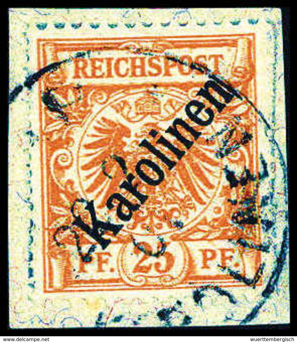 Briefst. 25 Pfg., Tadelloses Bfstk. Mit Stempel YAP 22/2 01. Kolonial-Seltenheit, Fotoattest Steuer BPP.<br/><b>Katalogp - Altri & Non Classificati