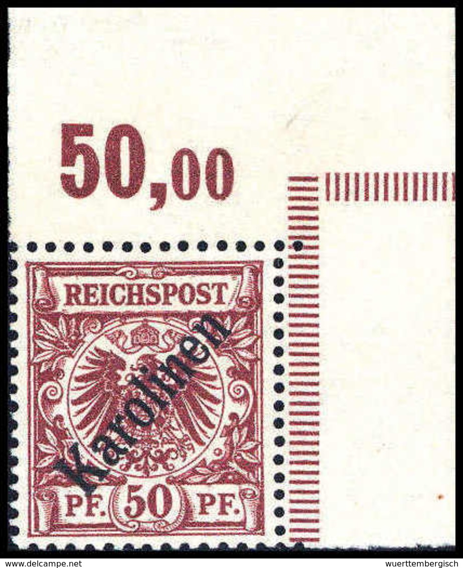 ** 50 Pfg., Tadellos Postfrische, Re. Ob. Bogenecke. In Dieser Form Selten Im Handel, Doppelt Sign. Bothe BPP, Fotoattes - Other & Unclassified