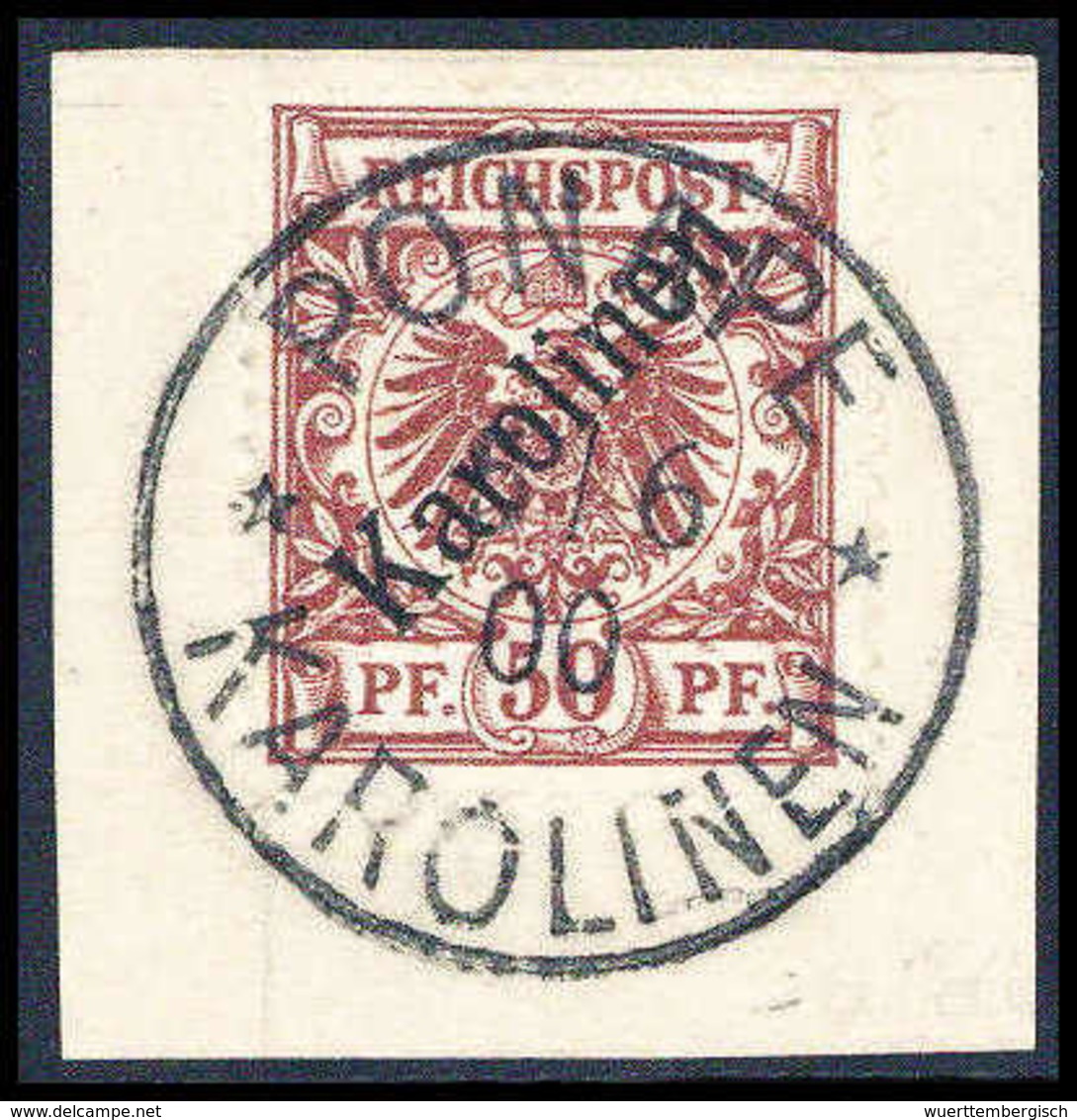 Briefst. 50 Pfg., Tadelloses Bfstk. Mit Ideal Aufges. Stempel PONAPE 5/6 00. Ausnahme-Exemplar Für Hohe Ansprüche, Fotoa - Sonstige & Ohne Zuordnung