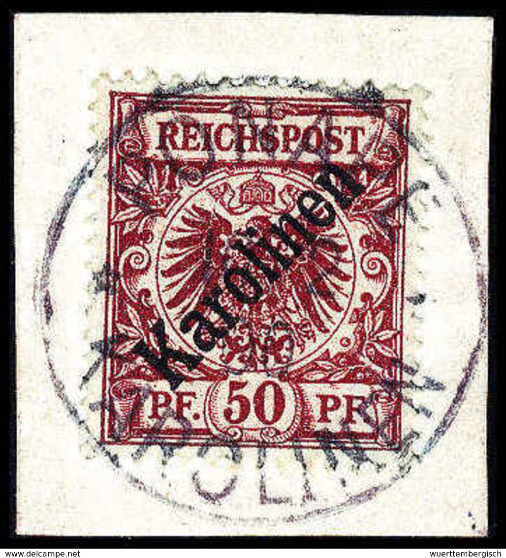 Briefst. 50 Pfg., Tadelloses Und Besonders Schönes Bfstk. Mit Genau Zentr. Und Gerade Aufges. Stempel PONAPE 10/2 Oo. Fü - Altri & Non Classificati