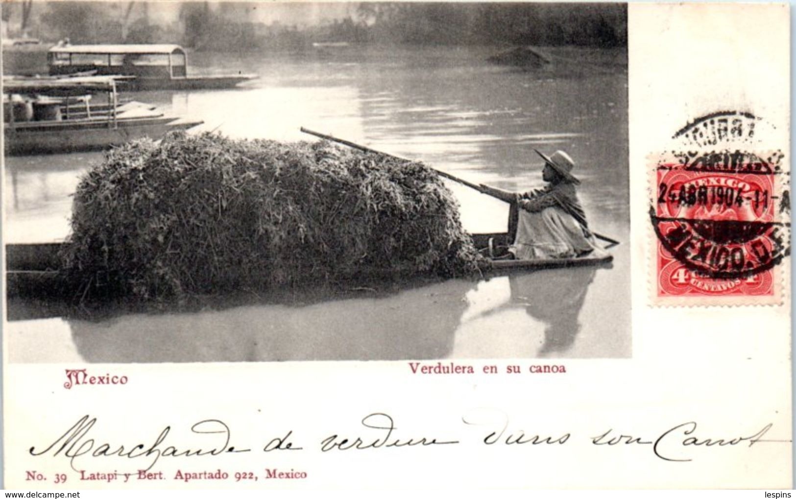 AMERIQUE -  MEXIQUE -- Mexico - Verdulera En Su Canoa - Mexico