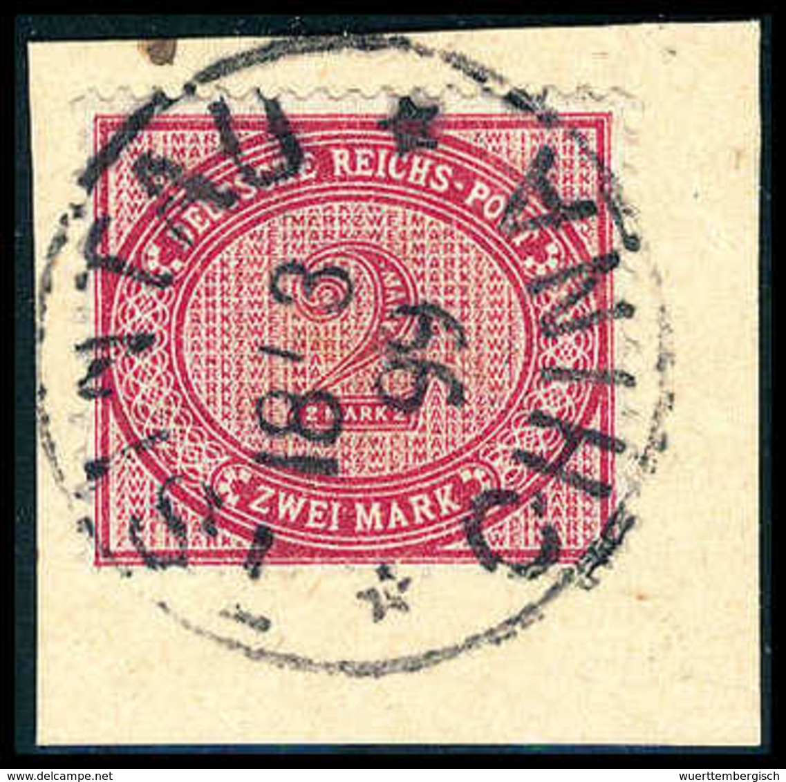 Briefst. 2 Mk., Schönes Exemplar In Besonders Heller Nuance Auf Bfstk. (re. Untere Ecke Etwas Stumpf) Mit Klar Und Genau - Autres & Non Classés