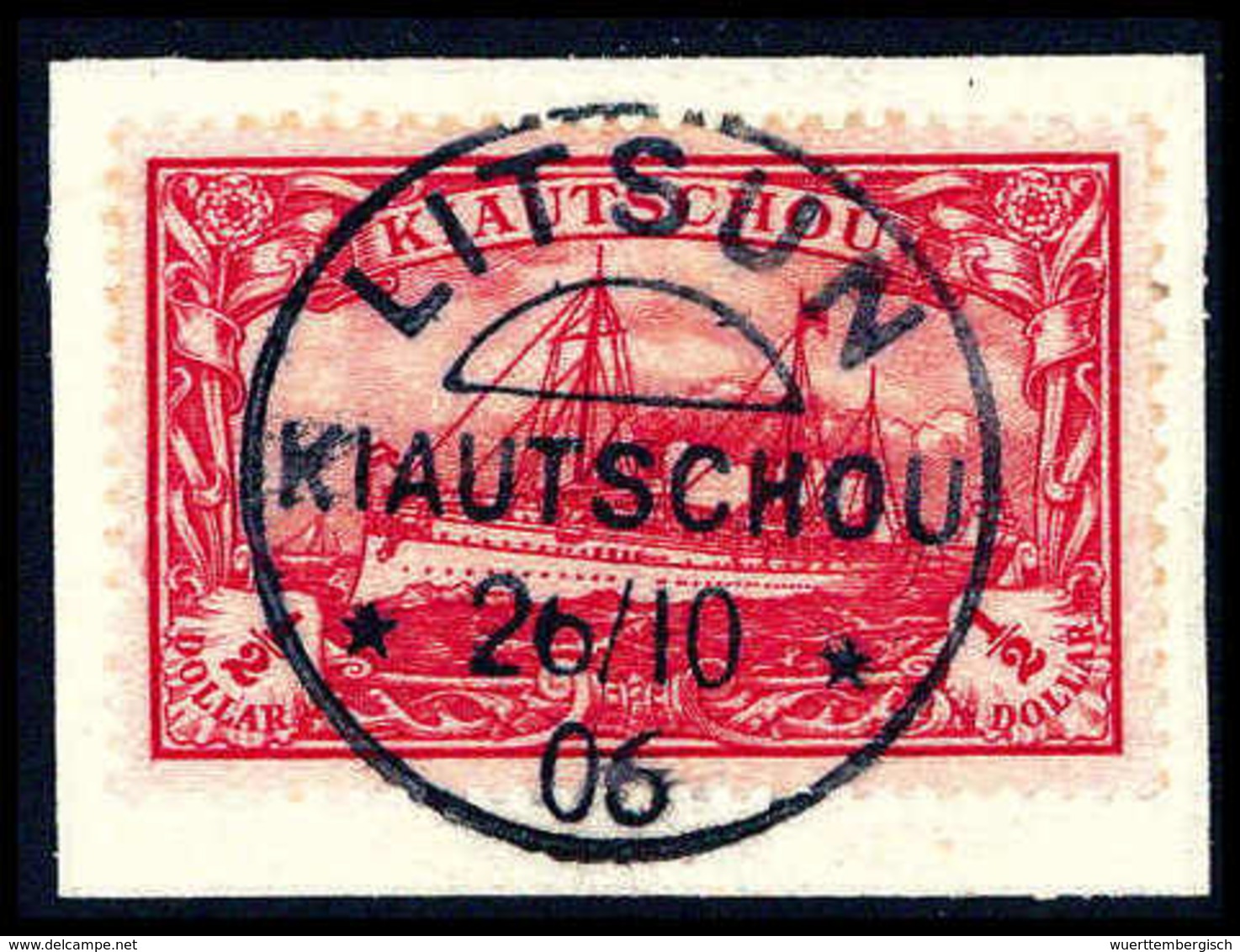 Briefst. ½ $, Tadelloses, Außergewöhnlich Schönes Bfstk. Mit Stempel LITSUN 26/10 06, Sign. Steuer BPP. (Michel: 24B) - Sonstige & Ohne Zuordnung