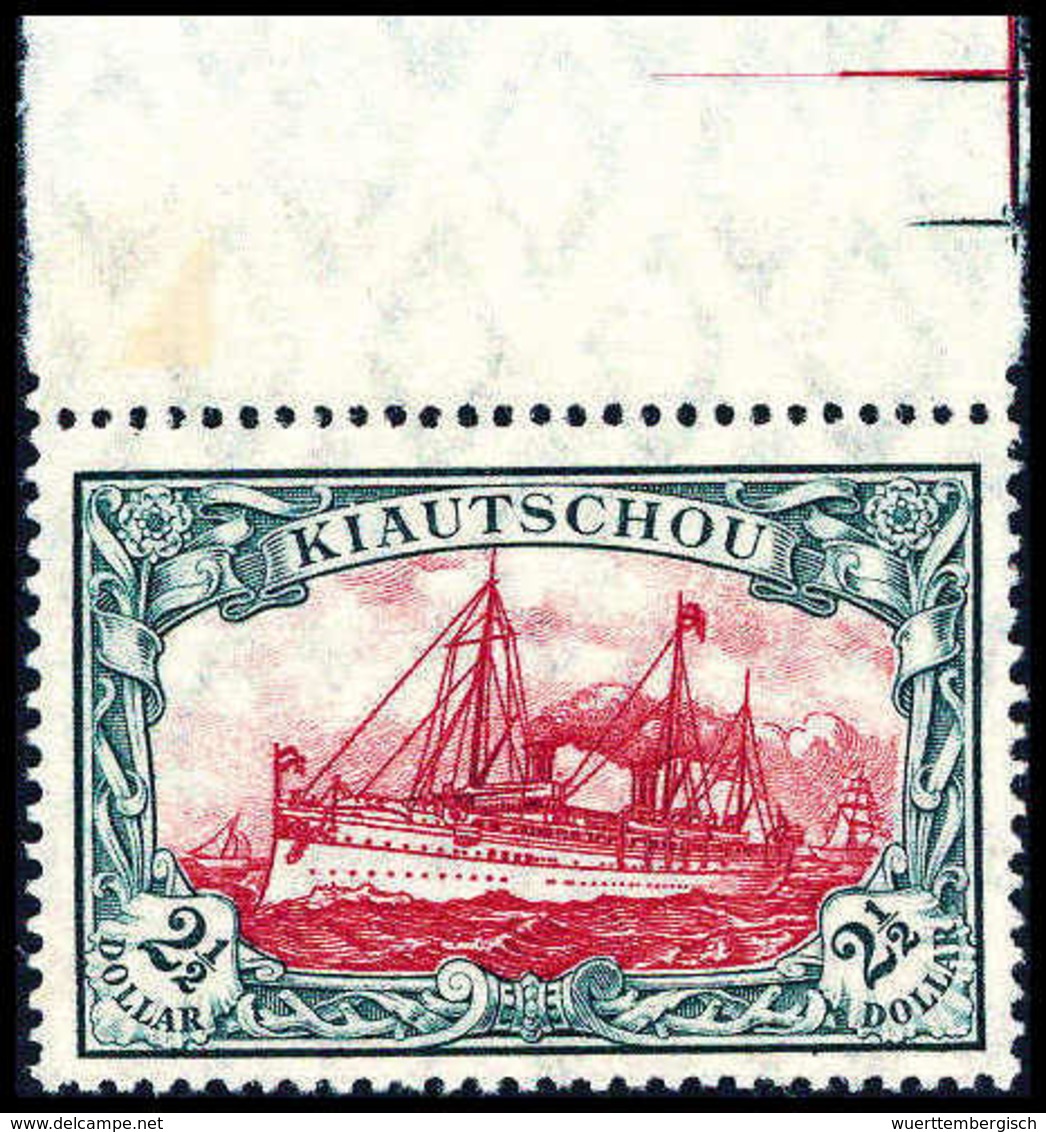 ** 2½ $, Tadellos Postfr. Oberrandstück.<br/><b>Katalogpreis: 360,-+</b> (Michel: 37IA) - Other & Unclassified