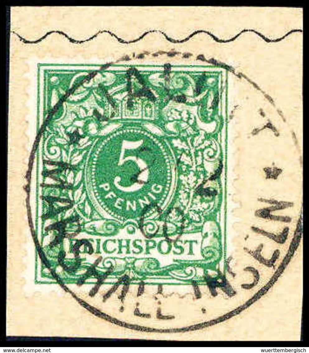 Briefst. 5 Pfg., Tadelloses Bfstk. Mit Idealem Zweitem Stempel JALUIT MARSHALL-INSELN 2/2 00. Diese Abstempelung Auf Ein - Altri & Non Classificati