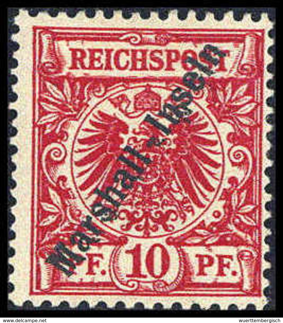 * 10 Pfg. Rotkarmin, Seltene Farbe, Tadellos Ungebr., Fotoattest Jäschke-L.BPP.<br/><b>Katalogpreis: 750,-</b> (Michel:  - Autres & Non Classés