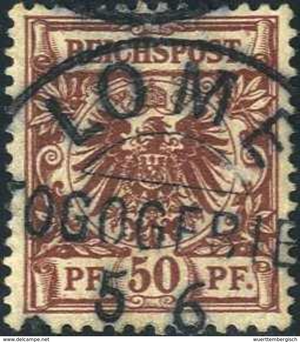 Gest. 50 Pfg., Tadelloses, Schön Gestplt. Exemplar LOME TOGOGEBIET, Sign. Bothe BPP.<br/><b>Katalogpreis: 450,-+</b> (Mi - Sonstige & Ohne Zuordnung