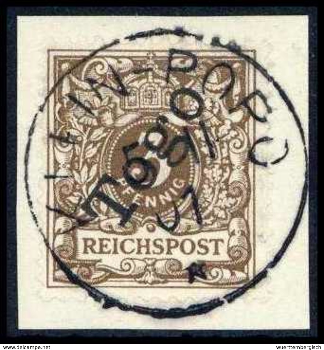 Briefst. 3 Pfg., Ideales Bfstk. Mit Stempel KLEIN-POPO 5/11 01. (Michel: 1a) - Sonstige & Ohne Zuordnung