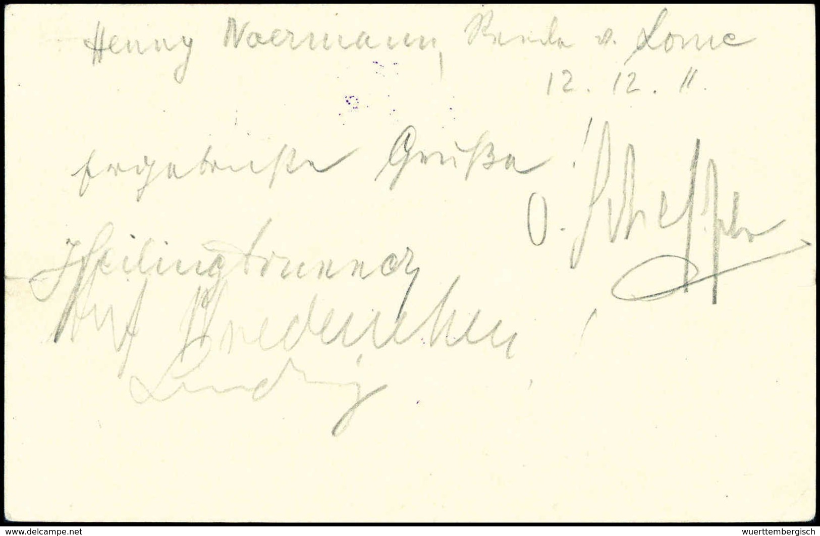 Beleg 1911, HAMBURG-WESTAFRIKA "LVI" ("Henny Woermann") 10/12 11, Auf Bedarfskarte 5 Pfg. (kl. Einriß) Mit Unterschrift  - Sonstige & Ohne Zuordnung