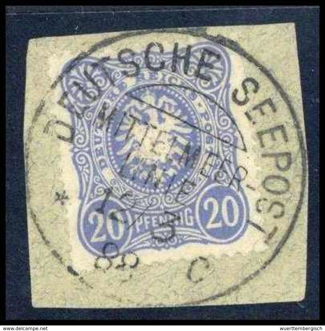 Briefst. MITTELMEER-LINIE "c" 12/3 88, Klar Auf Tadellosem Bfstk. 20 Pfg., Sign. Steuer. (Michel: DR42) - Sonstige & Ohne Zuordnung