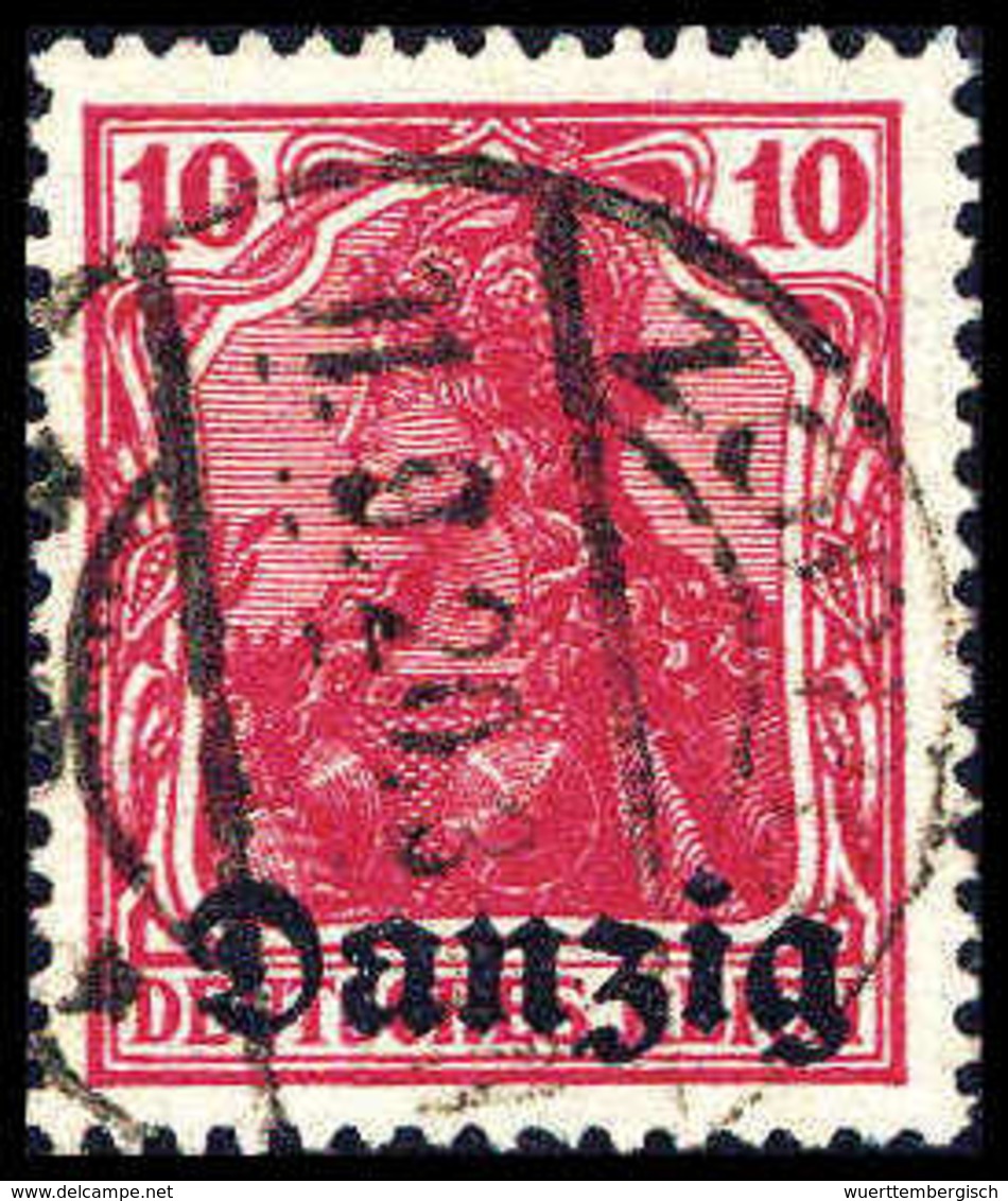 Gest. 10 Pfg., Tadellos Gestplt., Sign. Infla, Oechsner BPP.<br/><b>Katalogpreis: 190,-</b> (Michel: 2a) - Sonstige & Ohne Zuordnung