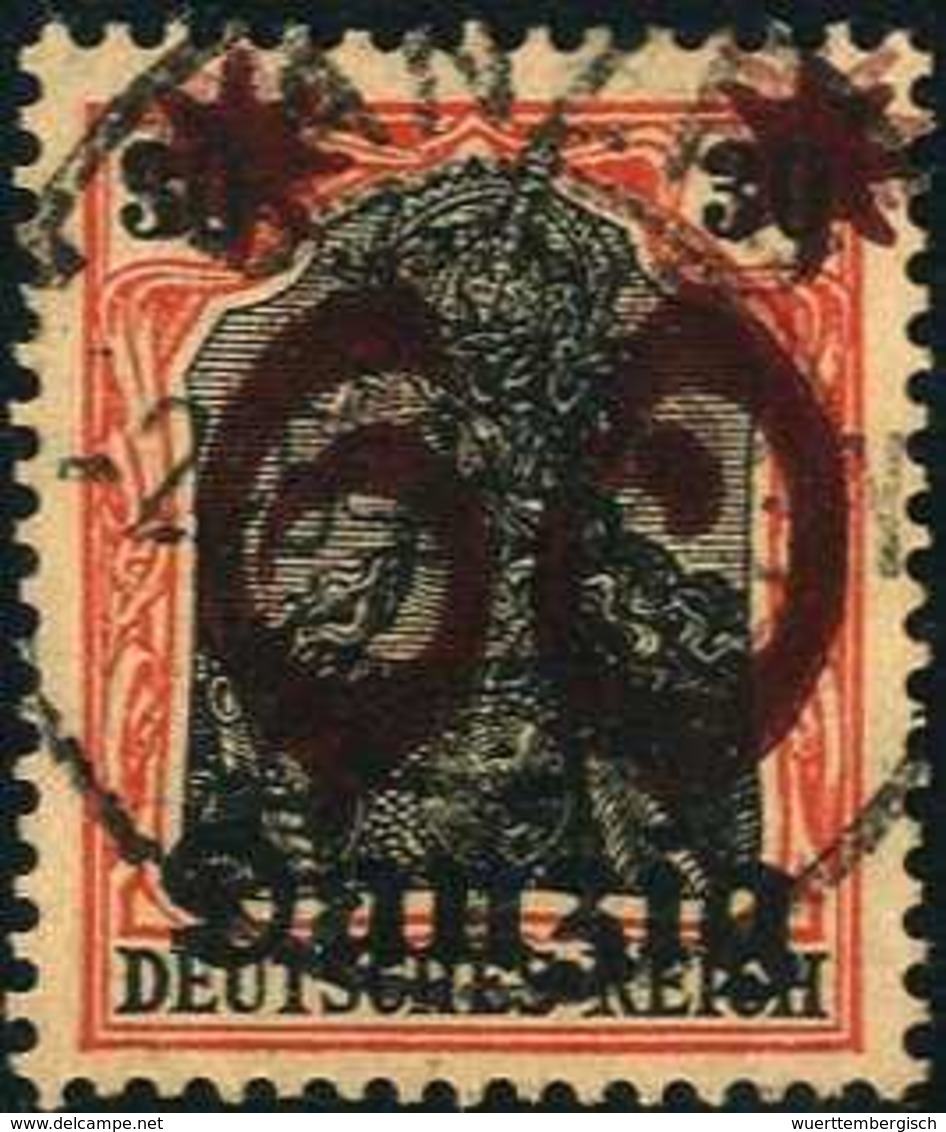 Gest. 60 Pfg., Doppelaufdruck, Tadellos Und Schön Gestplt., Sign. Infla.<br/><b>Katalogpreis: 200,-</b> (Michel: 19DDII) - Sonstige & Ohne Zuordnung