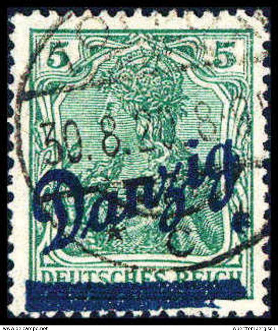 Gest. 5 Pfg., Aufdruckfehler II, Tadellos Gestplt., Fotobefund Gruber BPP.<br/><b>Katalogpreis: 280,-</b> (Michel: 21II) - Sonstige & Ohne Zuordnung