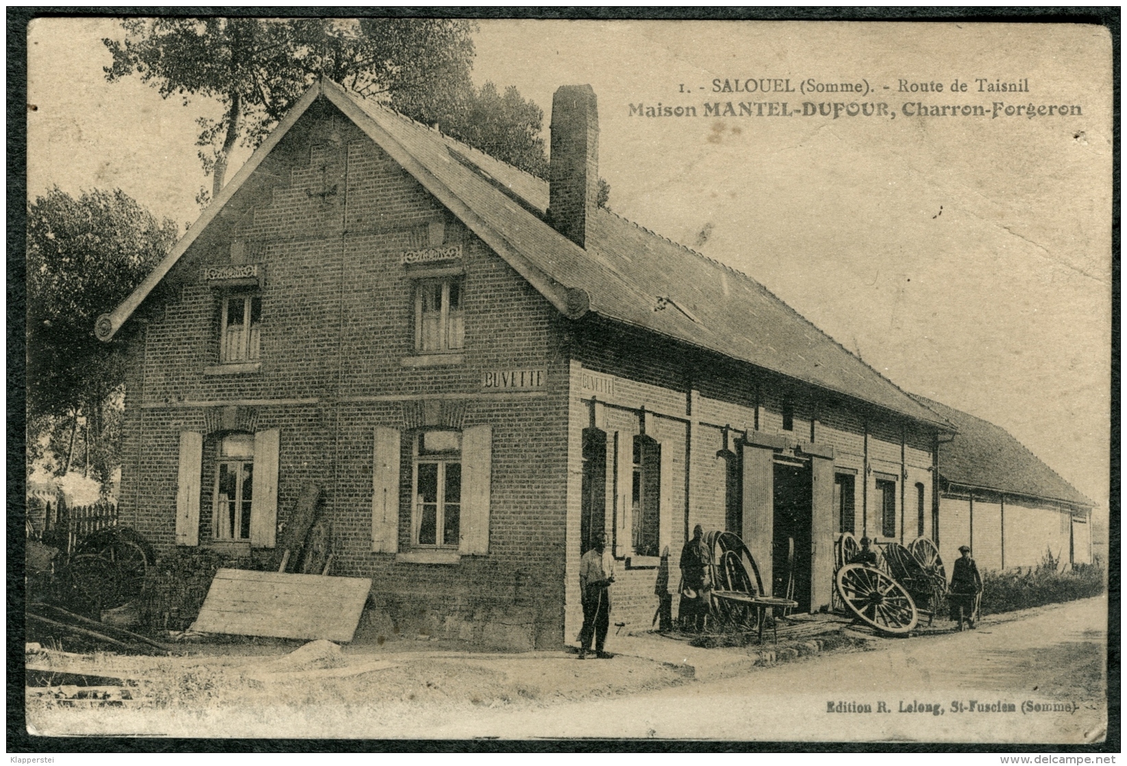 80 - Somme - Salouel Maison Mantel Dufour, Charon Forgeron RARE - Autres & Non Classés