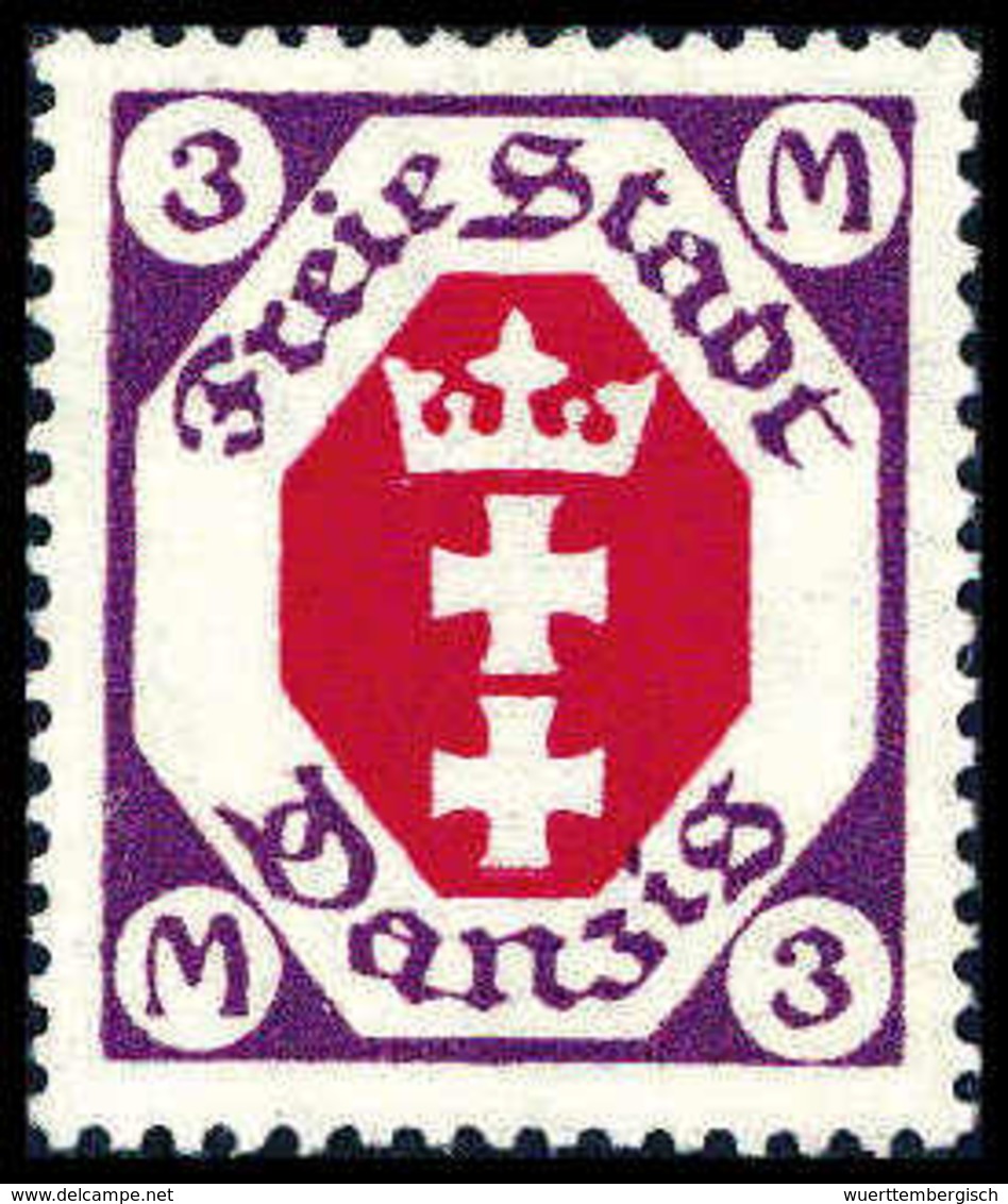 3 Mk., Wz. Stehend, Ohne Unterdruck, Tadellos Postfrisch.<br/><b>Katalogpreis: 400,-</b> (Michel: 86X) - Autres & Non Classés