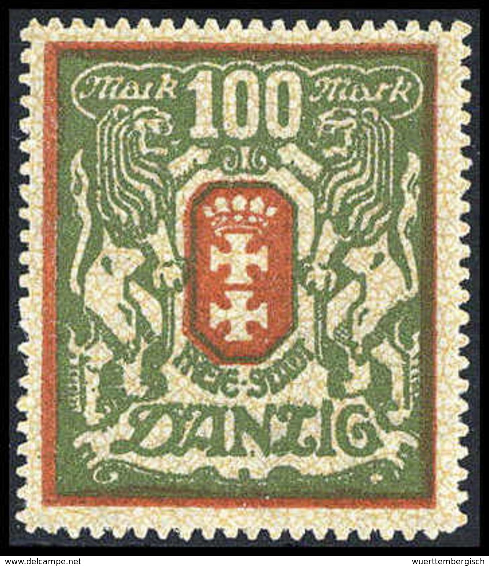 100 Mk., Plf. I, Tadellos Postfrisch.<br/><b>Katalogpreis: 120,-</b> (Michel: 101PFI) - Sonstige & Ohne Zuordnung