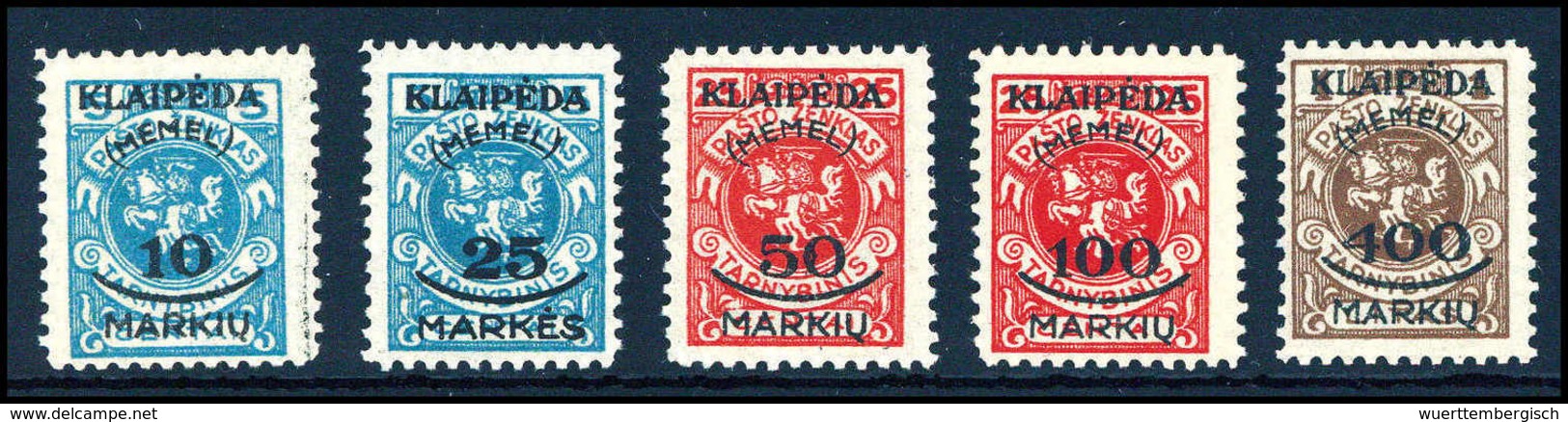 ** 10-400 Mk., Tadellos Postfr. Serie.<br/><b>Katalogpreis: 120,-</b> (Michel: 124/28) - Sonstige & Ohne Zuordnung