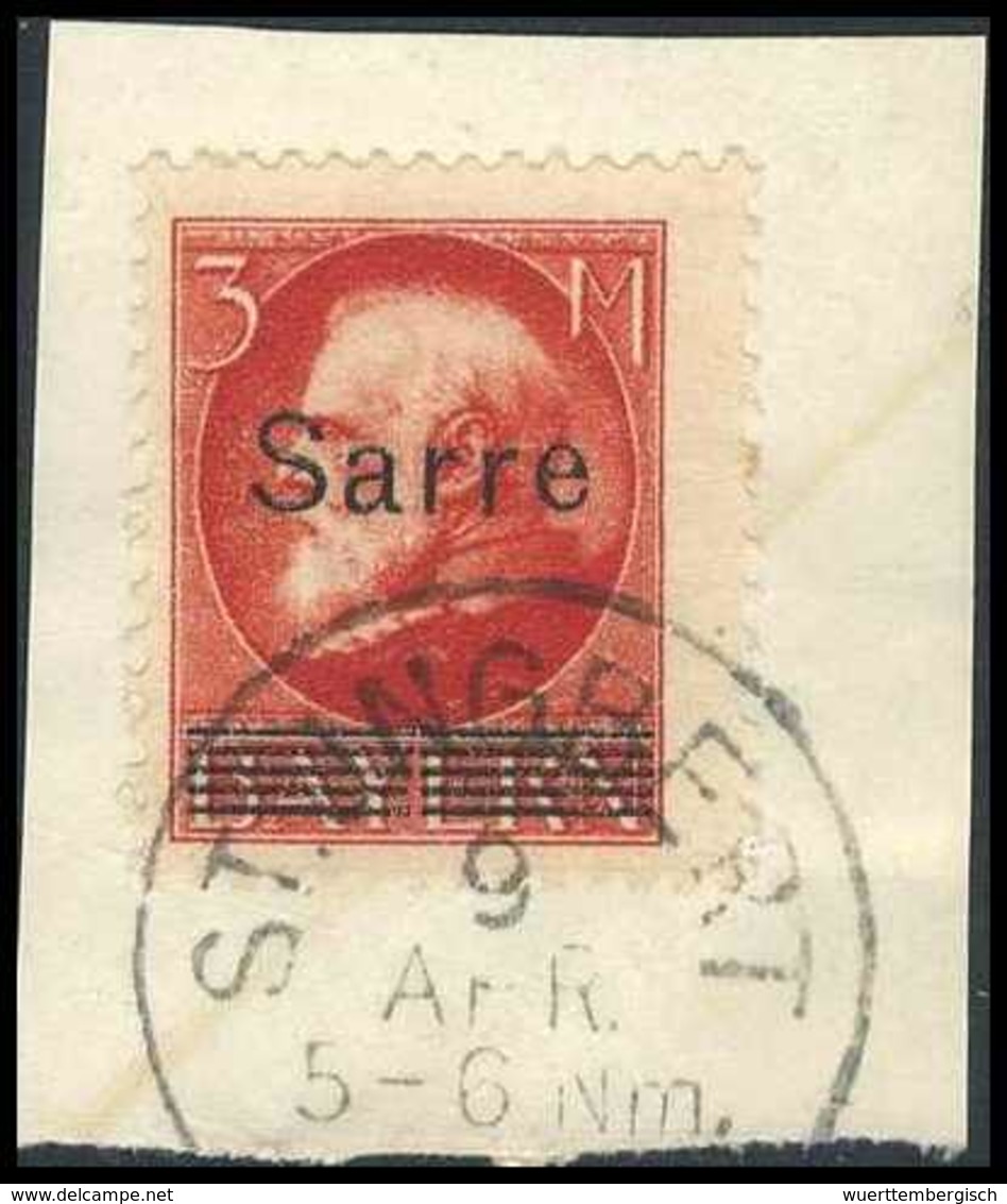 Briefst. 2 Und 3 Mk., Je Tadelloses Bfstk. Mit Stempel ST.INGBERT, Fotobefunde Braun BPP.<br/><b>Katalogpreis: 370,-</b> - Altri & Non Classificati