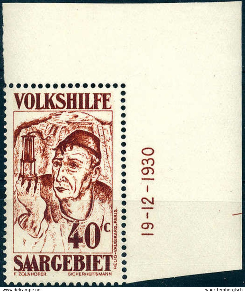 ** 40 C., Tadellos Postfr. Aus Der Re. Ob. Bogenecke Mit Kpl. Druckdatum.<br/><b>Katalogpreis: 80,-</b> (Michel: 144Br) - Altri & Non Classificati