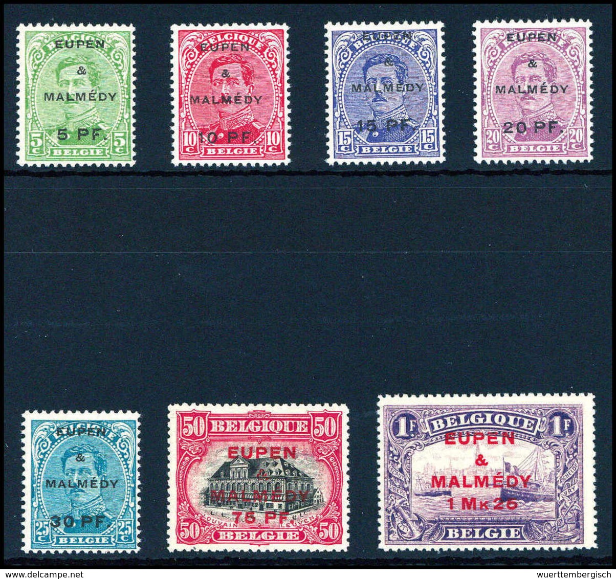 ** 5 Pfg.-1,25 Mk., Tadellos Postfr. Serie.<br/><b>Katalogpreis: 180,-</b> (Michel: 1/7) - Autres & Non Classés