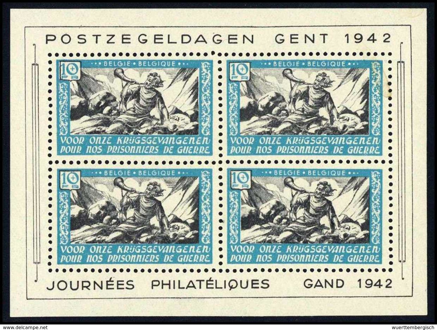 ** Genter Philatelistentag, Tadellos Postfr. Kleinbogenserie.<br/><b>Katalogpreis: 200,-</b> (Michel: XXI/XIV(4)) - Sonstige & Ohne Zuordnung