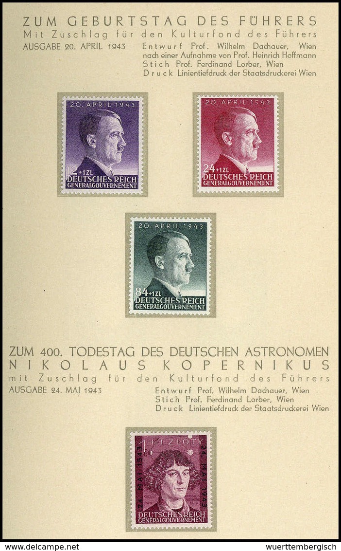 1943, Amtliches Geschenkheft Mit Den Marken Des Jahrgangs Inkl. Dienstserie Und Die Verwendeten Sonderstempel, Büttenpap - Autres & Non Classés