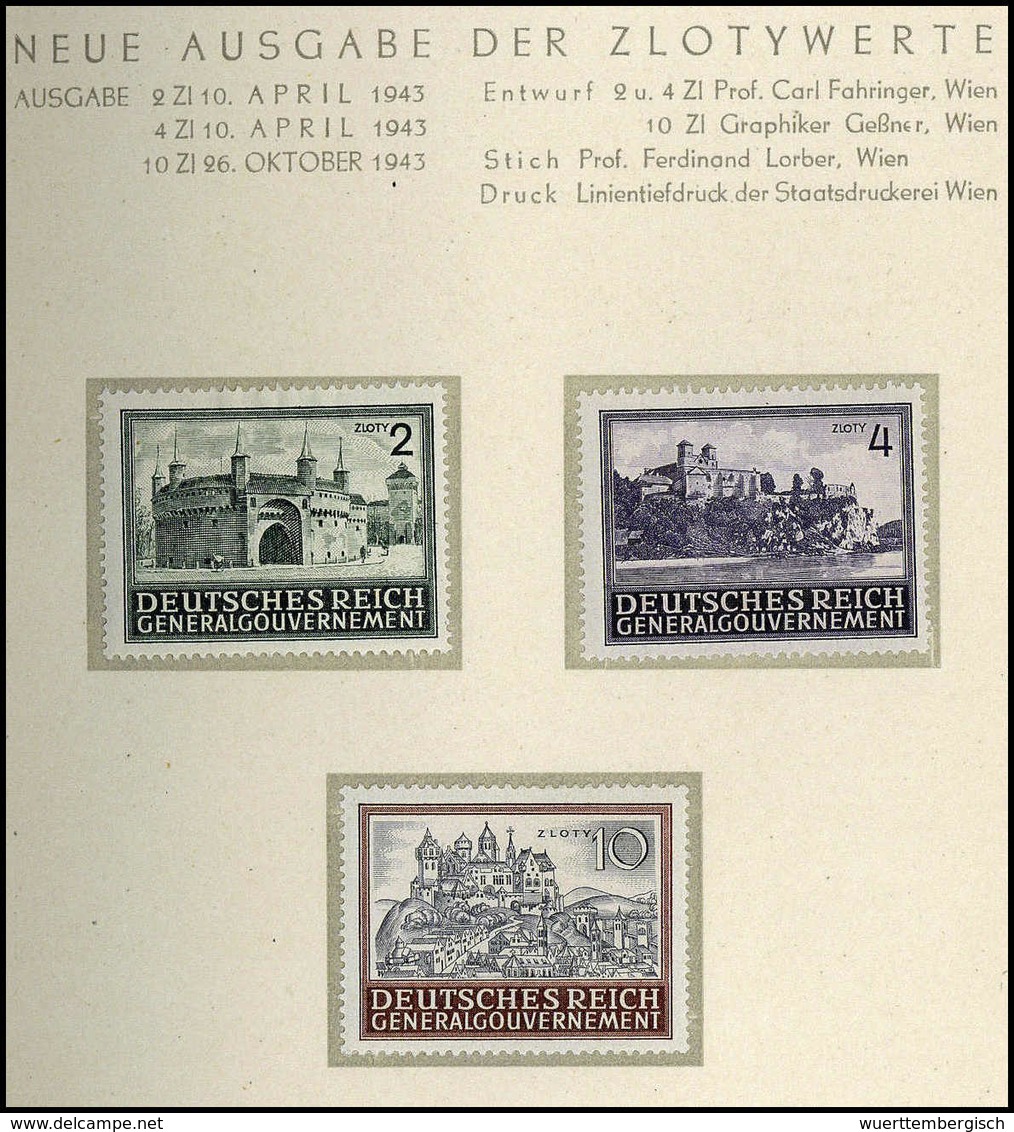 1943, Amtliches Geschenkheft Mit Den Marken Des Jahrgangs Inkl. Dienstserie Und Die Verwendeten Sonderstempel, Büttenpap - Autres & Non Classés