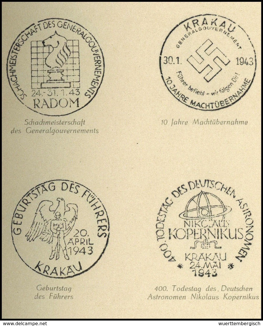 1943, Amtliches Geschenkheft Mit Den Marken Des Jahrgangs Inkl. Dienstserie Und Die Verwendeten Sonderstempel, Büttenpap - Autres & Non Classés