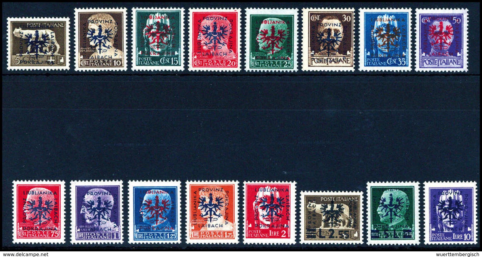 ** 5 C.-1,25 L., Tadellos Postfr. Serie.<br/><b>Katalogpreis: 350,-</b> (Michel: 1/20) - Other & Unclassified