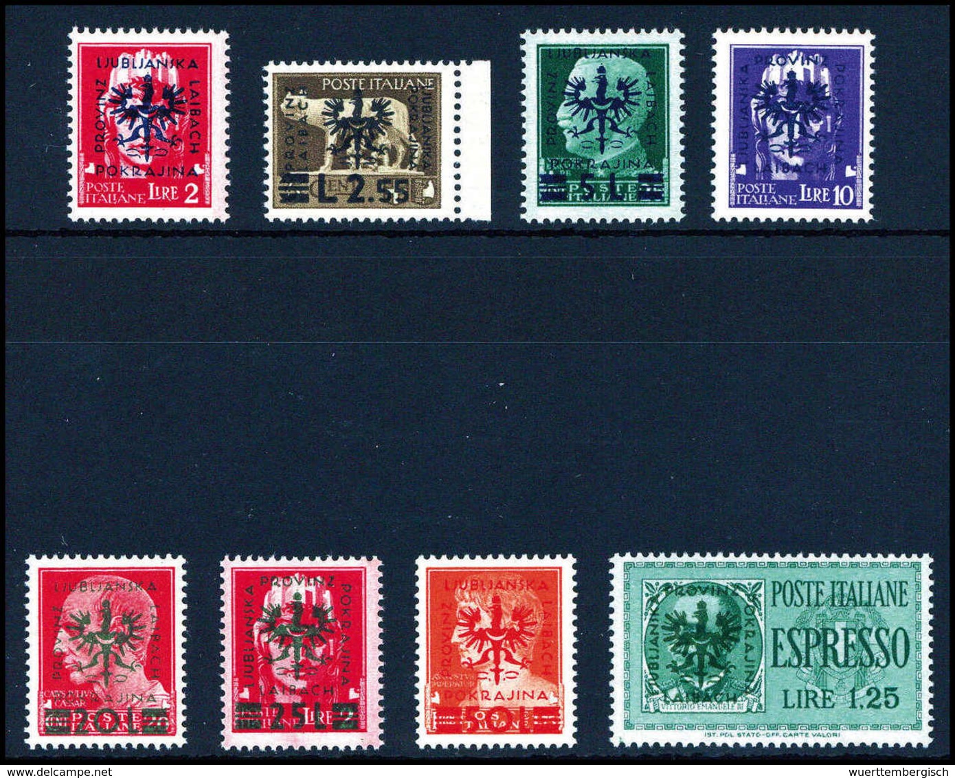 ** 5 C.-1,25 L., Tadellos Postfr. Serie, Sign. Krischke BPP.<br/><b>Katalogpreis: 350,-</b> (Michel: 1/20) - Altri & Non Classificati