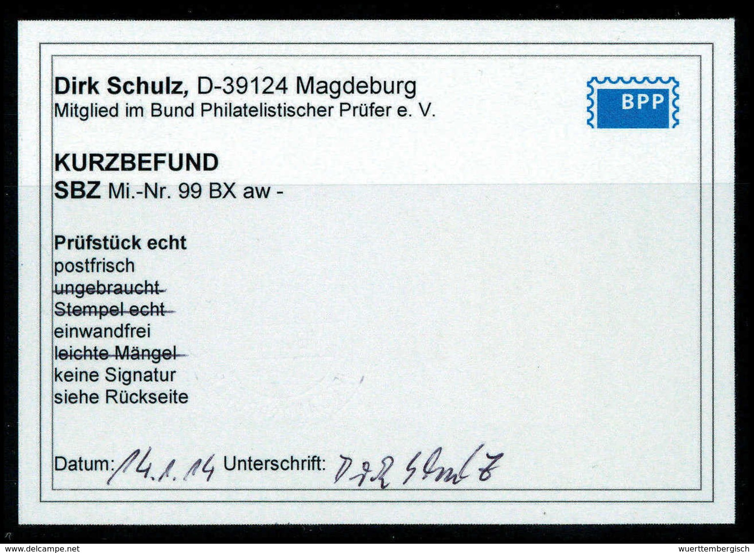 ** 30 Pfg., Tadellos Postfr. Bogenecke Li. Oben, Fotobefund Schulz BPP.<br/><b>Katalogpreis: 160,-</b> (Michel: 99BXaw) - Altri & Non Classificati