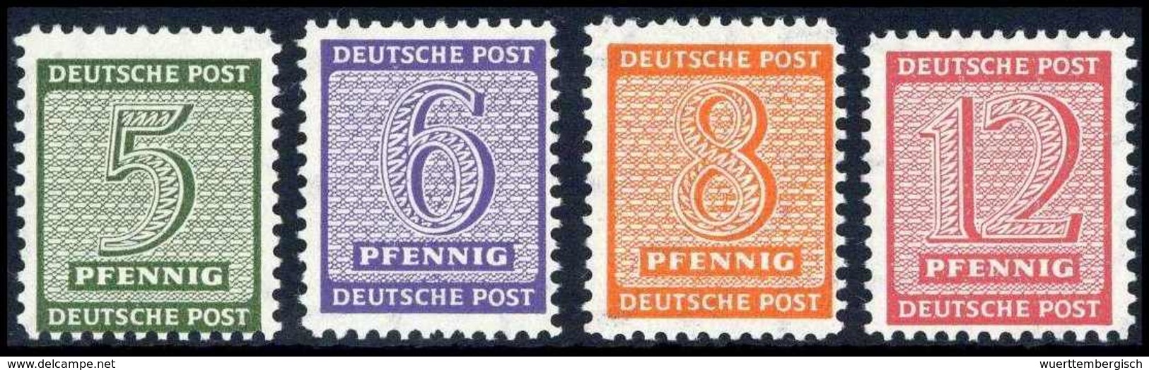 ** 5-12 Pfg., PMT, Tadellos Postfr. Serie, Sign. Zierer BPP.<br/><b>Katalogpreis: 170,-</b> (Michel: 116/19BX) - Autres & Non Classés