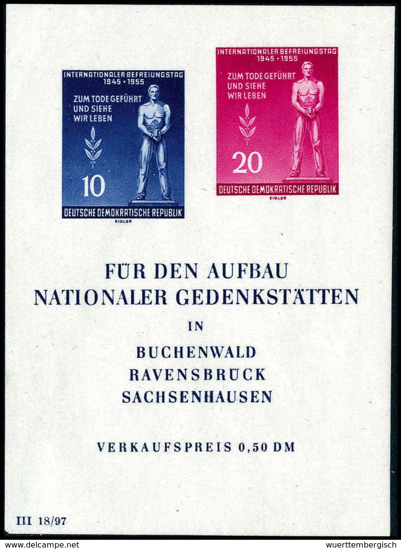 ** Faschismus-Block, Abart: 10 Pfg. Um 4 Mm Nach Unten Veschoben, Postfr. Mit Leichten Unebenheiten. Sehr Seltene Abart. - Altri & Non Classificati