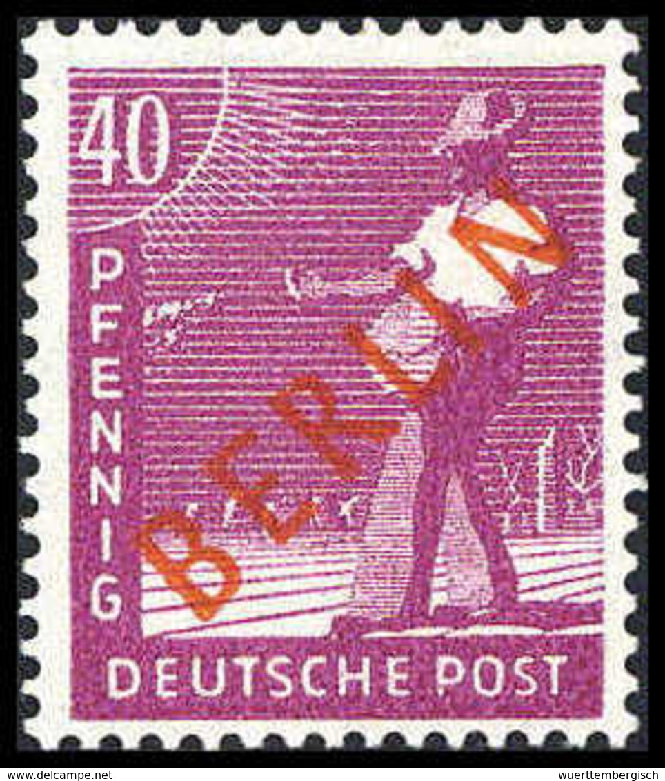 * 40 Pfg., Aufdruckfehler II, Tadellos Ungebr., Sign. Schlegel BPP.<br/><b>Katalogpreis: (350,-)</b> (Michel: 29II) - Autres & Non Classés