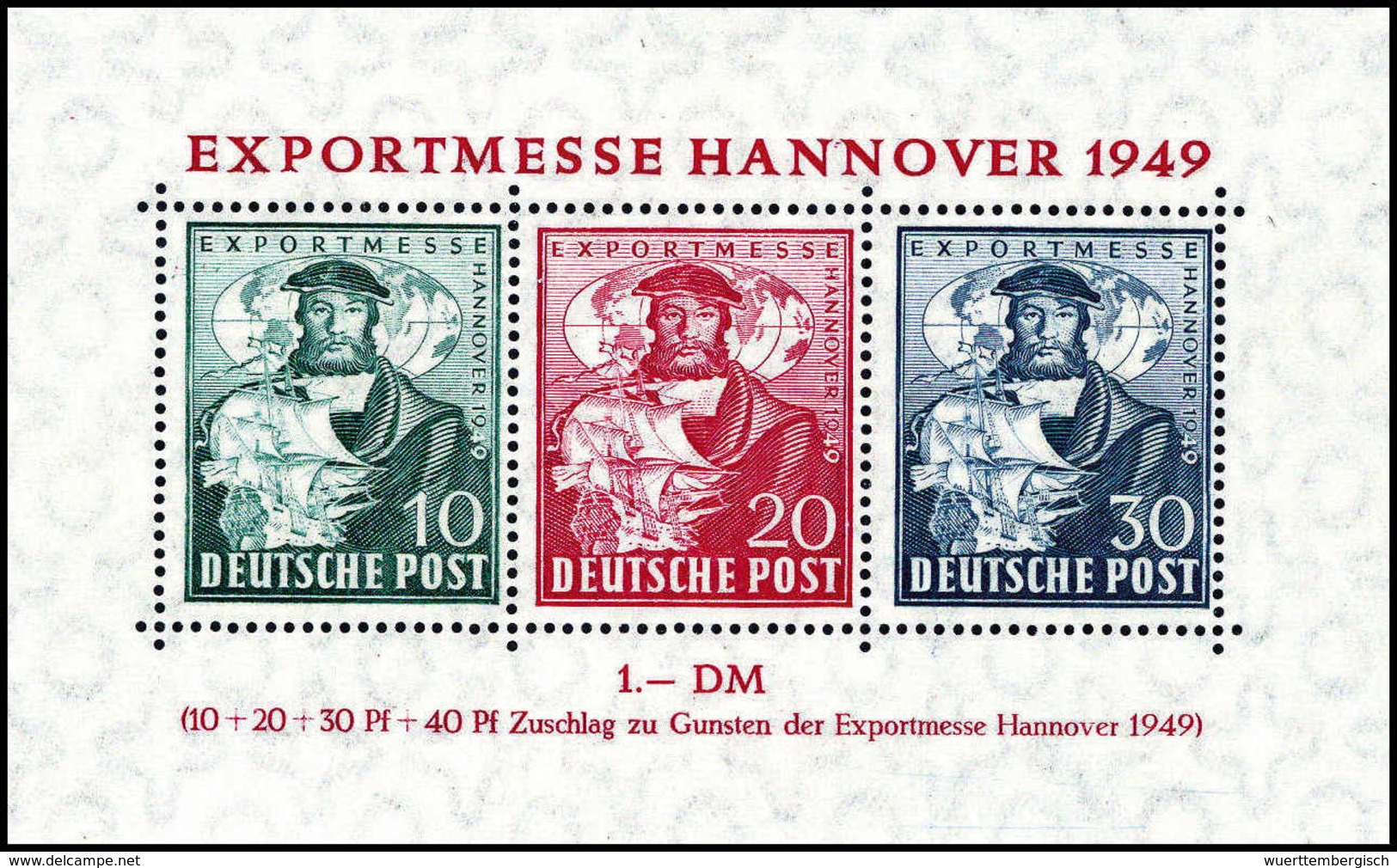 ** Hannovermesse-Block, Tadellos Postfr., Fotoattest Schlegel BPP.<br/><b>Katalogpreis: 700,-</b> (Michel: Bl.1c) - Autres & Non Classés