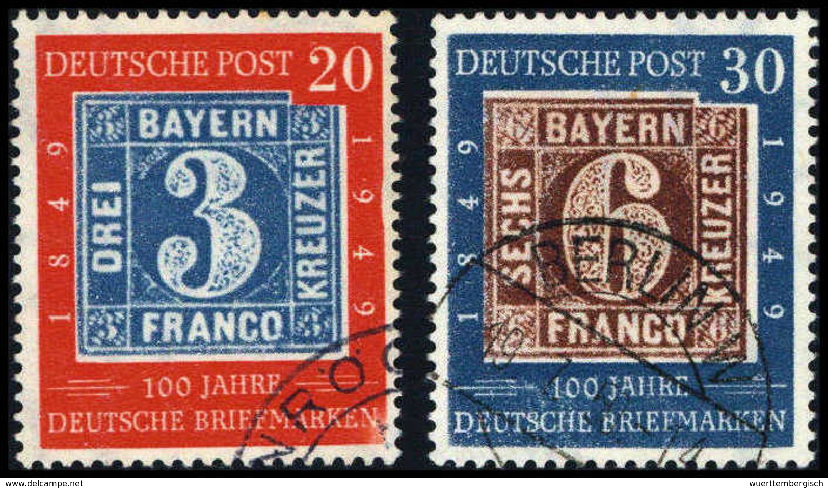 Gest. 20 Pfg., Plf. IV, Und 30 Pfg., Plf. V., Je Tadellos Gestempelt.<br/><b>Katalogpreis: 580,-</b> (Michel: 114IV,115V - Autres & Non Classés