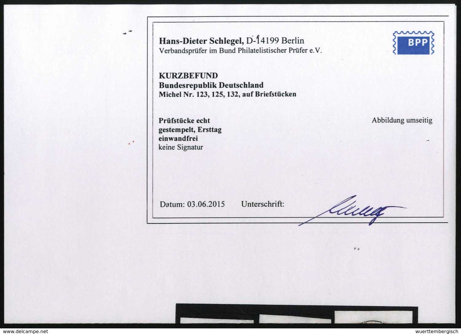 Briefst. 5 Pfg., Tadelloses Bfstk. Mit Idealem Ersttagsstempel Von München, Kopie Von Fotobefund Schlegel BPP. (Michel:  - Other & Unclassified