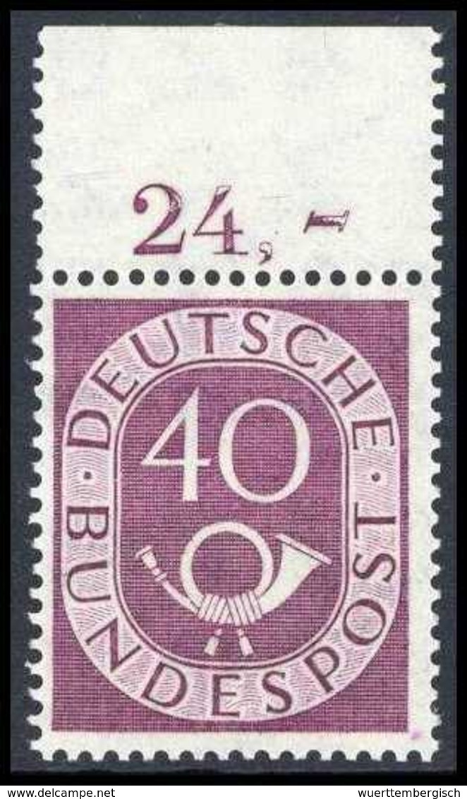 ** 40 Pfg., Tadellos Postfr. Oberrandstück (Falzrest Im Rand).<br/><b>Katalogpreis: 140,-+</b> (Michel: 133) - Altri & Non Classificati