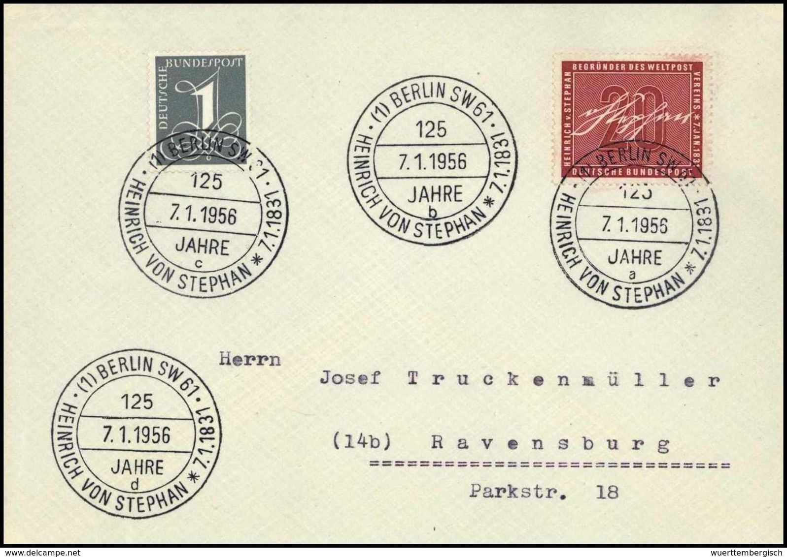 Stephan Und Ziffer 1 Pfg. Auf Tadellosem FDC Mit ESST.<br/><b>Katalogpreis: 350,-</b> (Michel: 227,226) - Altri & Non Classificati