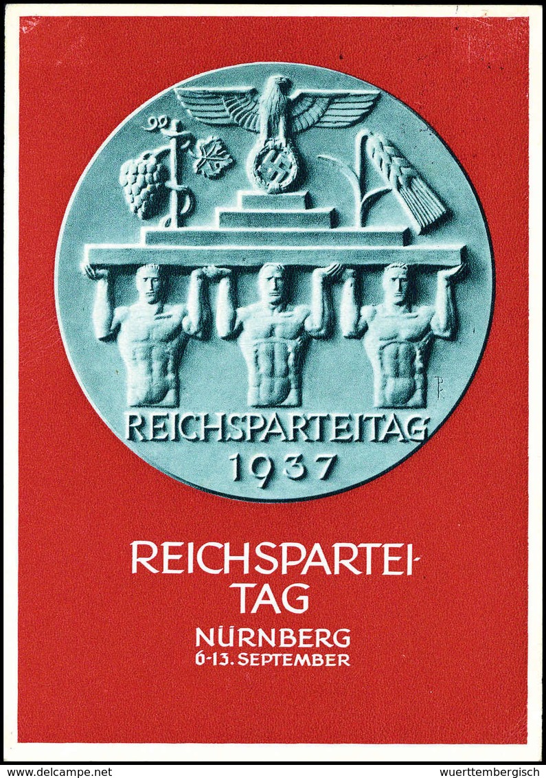 III.REICH - Kleine Partie Von Drei Reichsparteitags-Festpostkarten (je Leichte Aufrauhung) Von 1933 Und 1937, Dabei Einm - Other & Unclassified