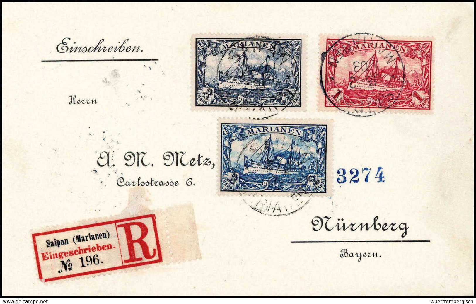 Beleg Attraktiver Posten Mit Vielen Hochwertigen R-Briefen, Dabei Togo 5 Mk., Samoa Vor- Und Mitläufer, Seepost, Abstemp - Altri & Non Classificati