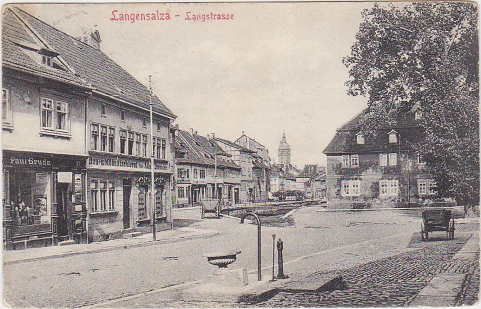 GERMANY 1912 (16.4.) PICT.PC LANGENSALZA (Langstr.) USED - Autres & Non Classés